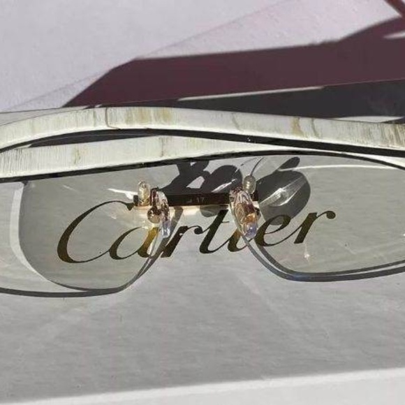 Authentic Cartier Eyeglasses CT0286O Custom Lens Buffalo Sunglasses Buffs - Picture 6 of 7